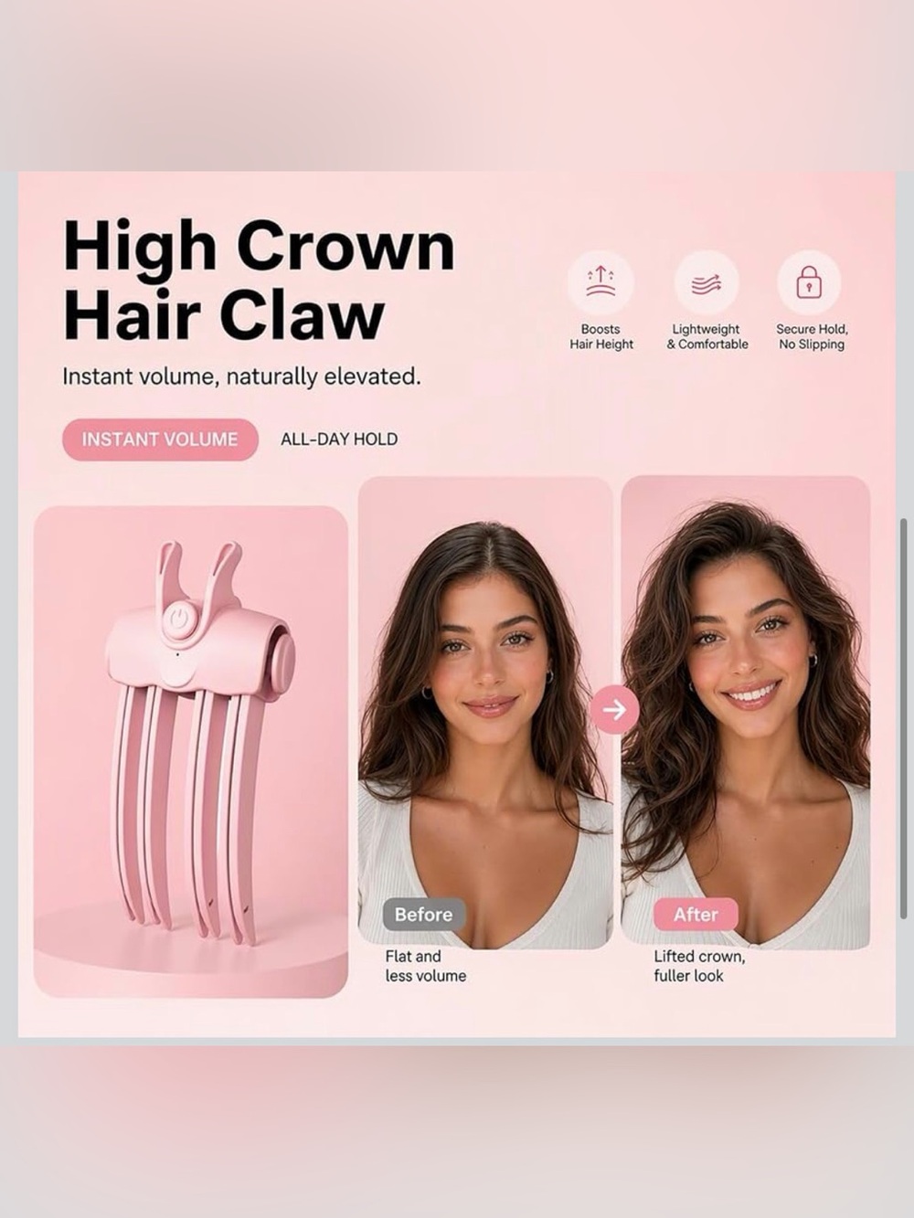 Hot Hair Volume Clip for Women
Hair Volumizing, Styling Clip